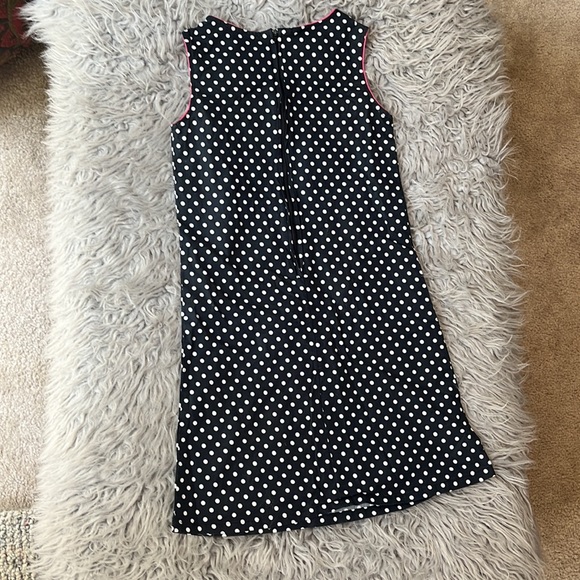 Blue and white polka dot w/ pink rose on the left side“Big Fish” brand - Picture 2 of 3